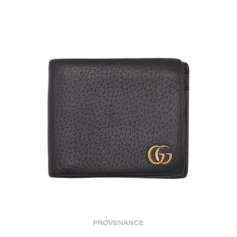 🔴 Gucci GG Marmont Bifold Wallet - Black Leather